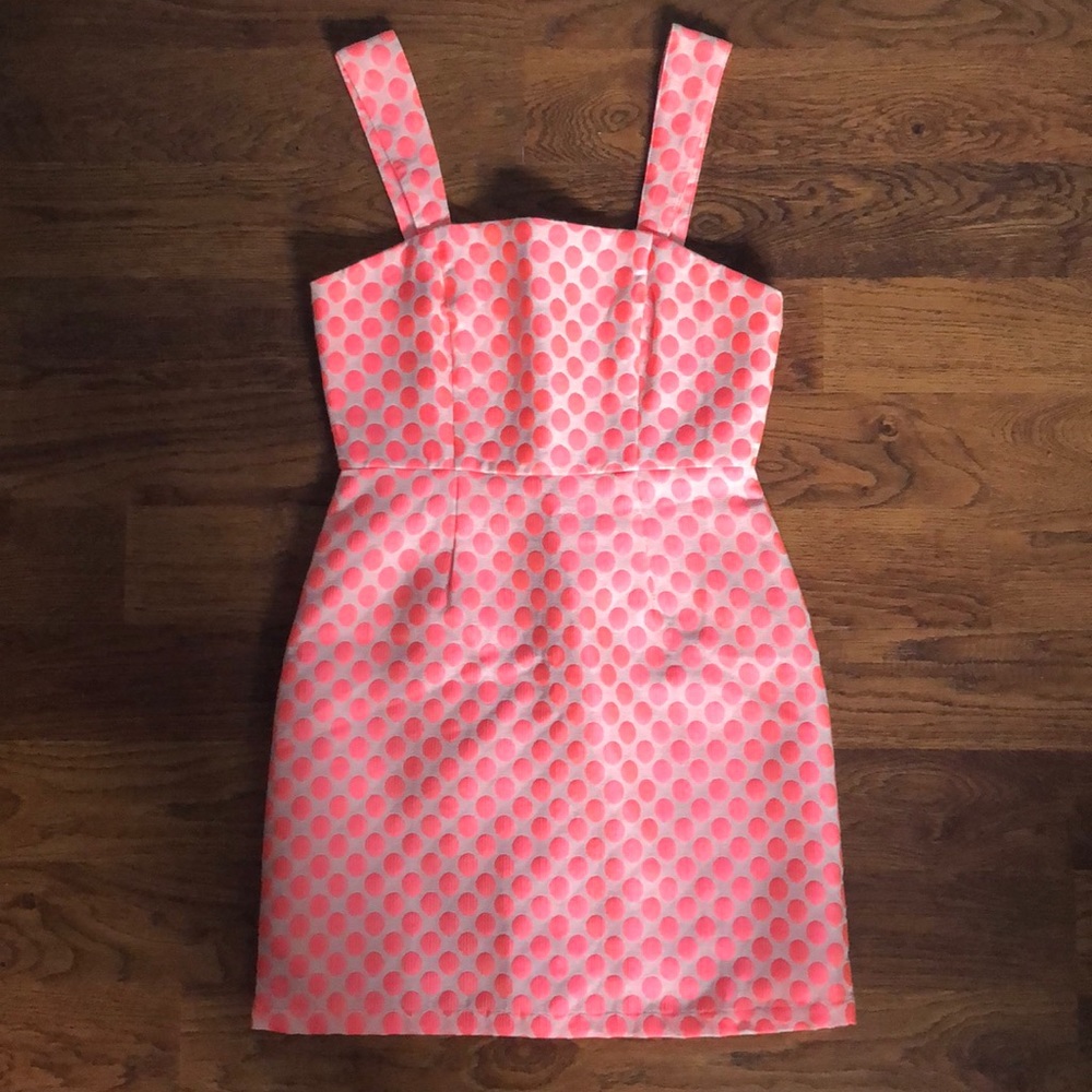 Forever 21 hot pink polka dot dress